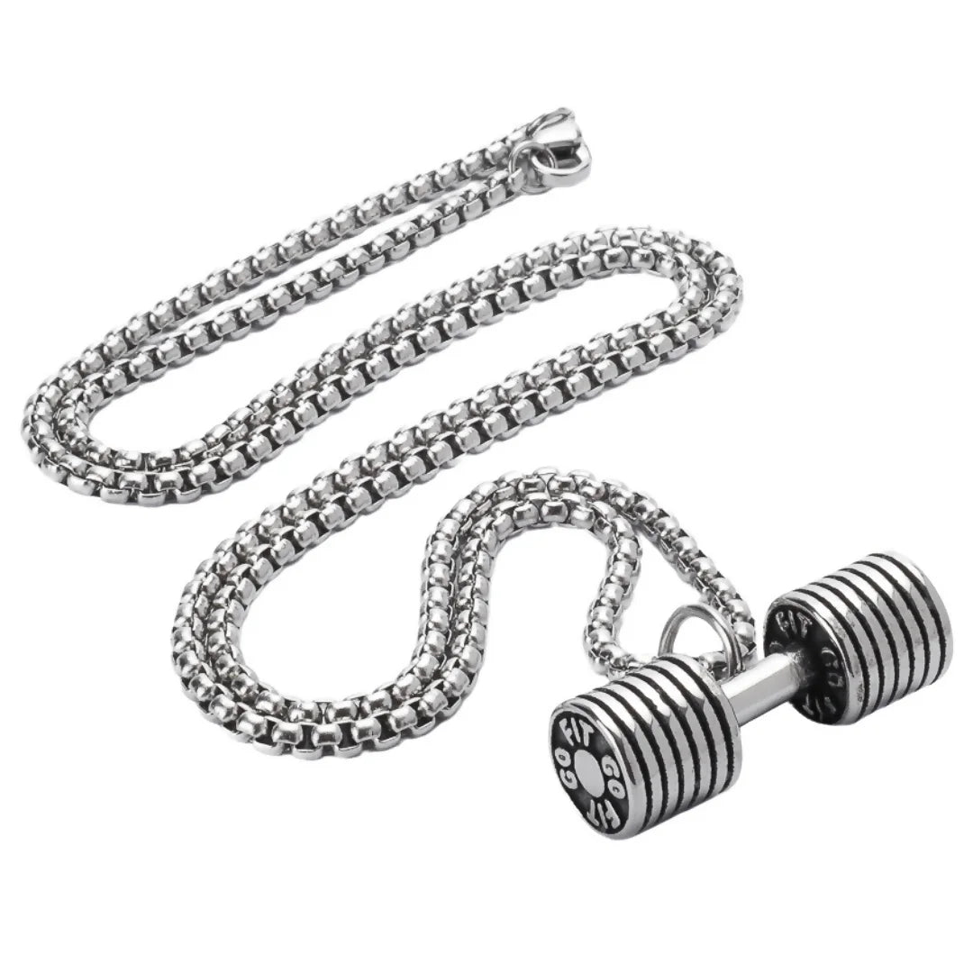 Cadena Mancuerna Go Fit Plateada