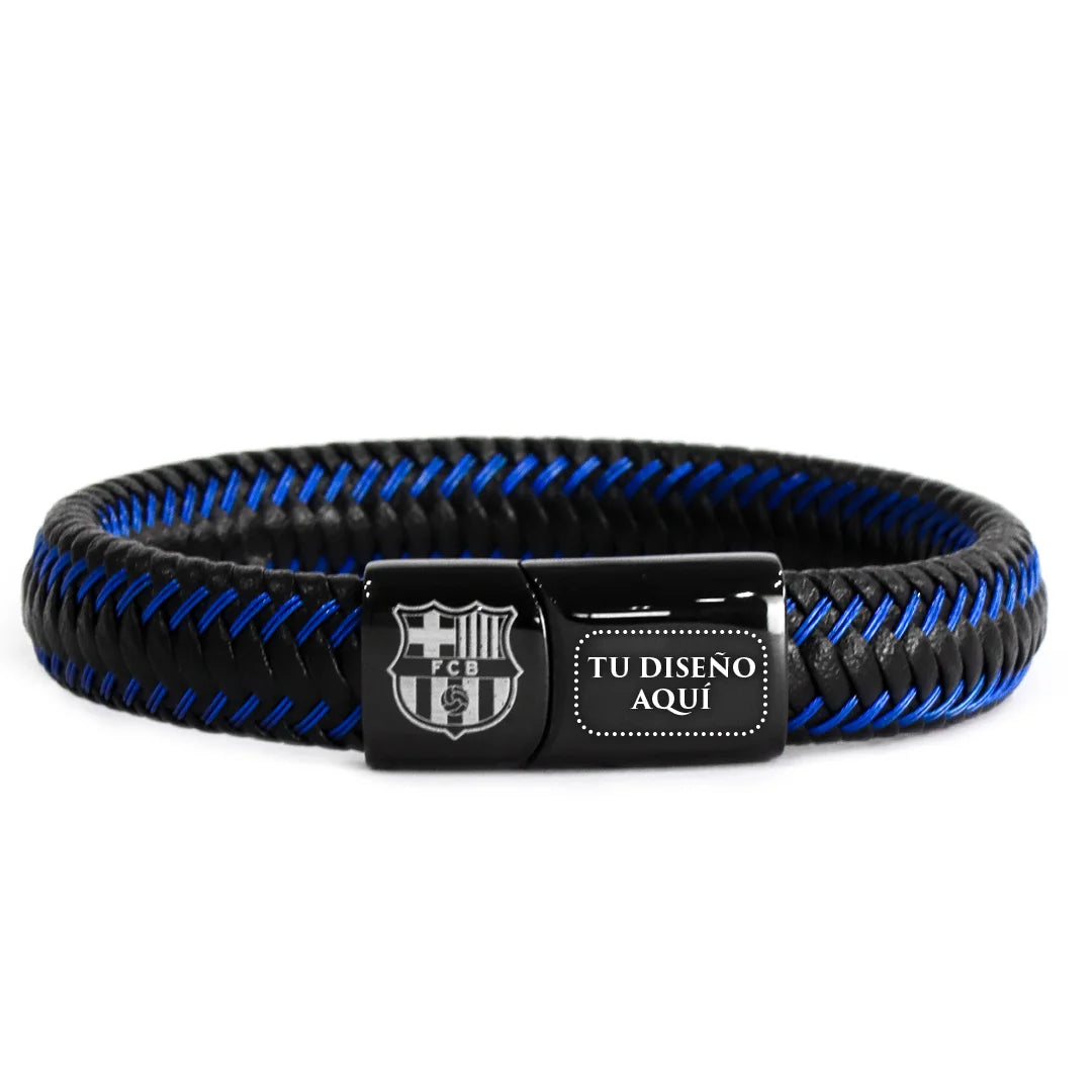 Brazalete de Cuero Barcelona de España Personalizado
