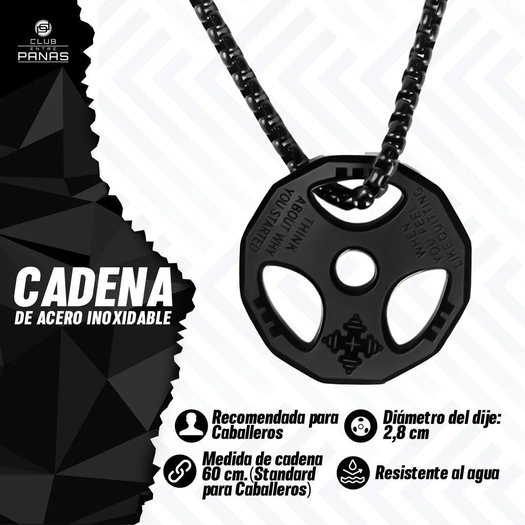 Cadena Disco Gym Negro
