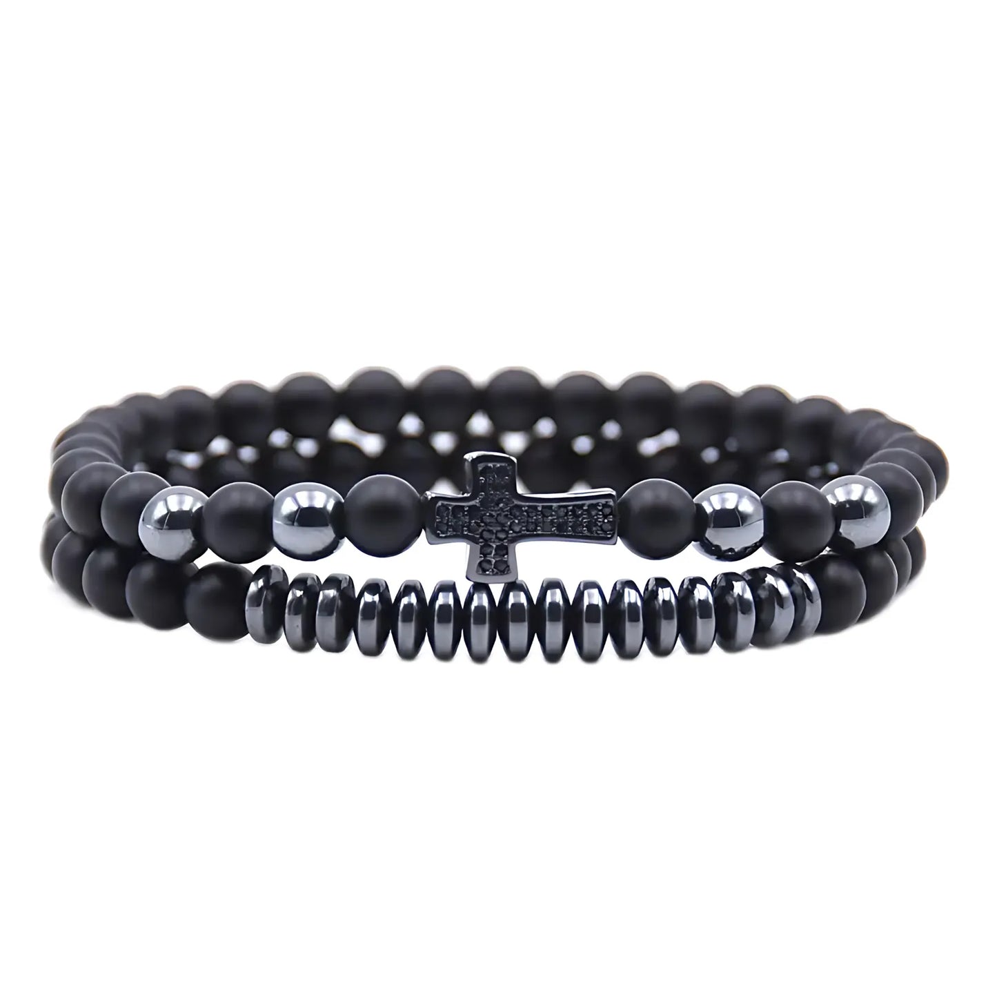 Pulseras Fe de Acero Negras