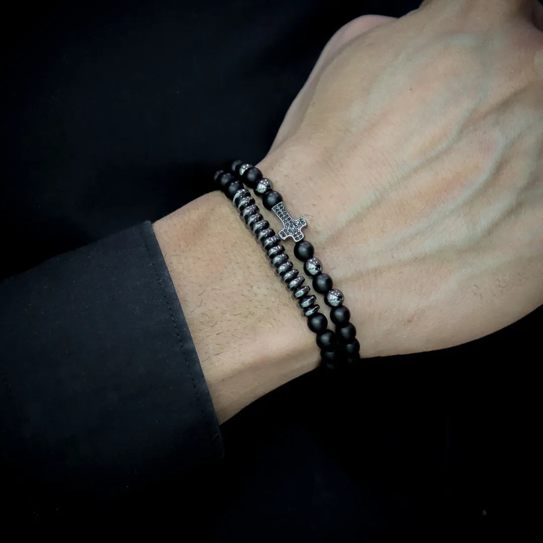 Pulseras Fe de Acero Negras