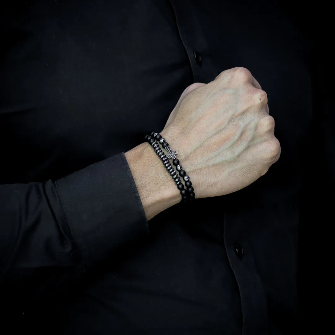 Pulseras Fe de Acero Negras