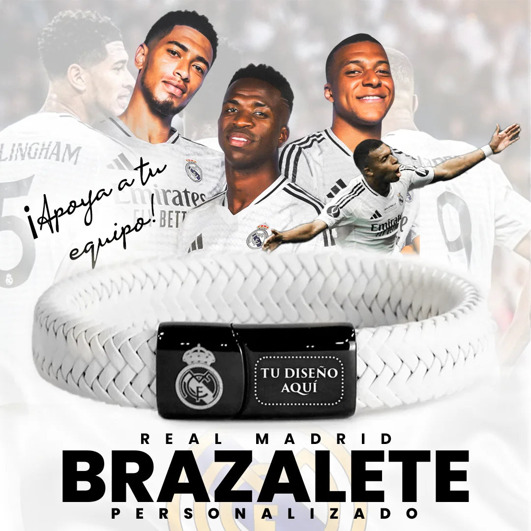 Brazalete de Cuero Real Madrid Personalizado