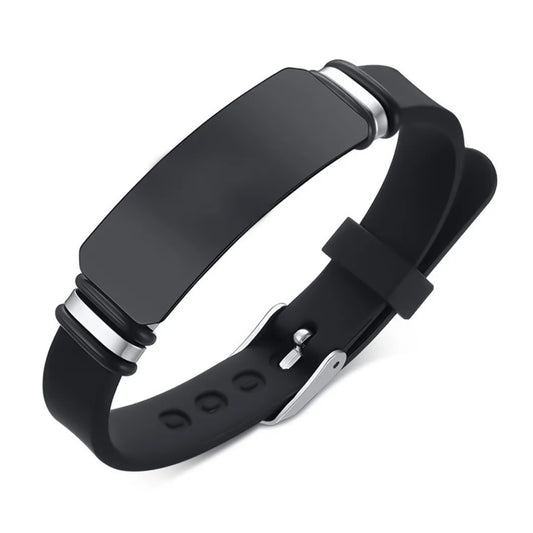 Pulsera Neopreno y Acero Inoxidable con Fotograbado